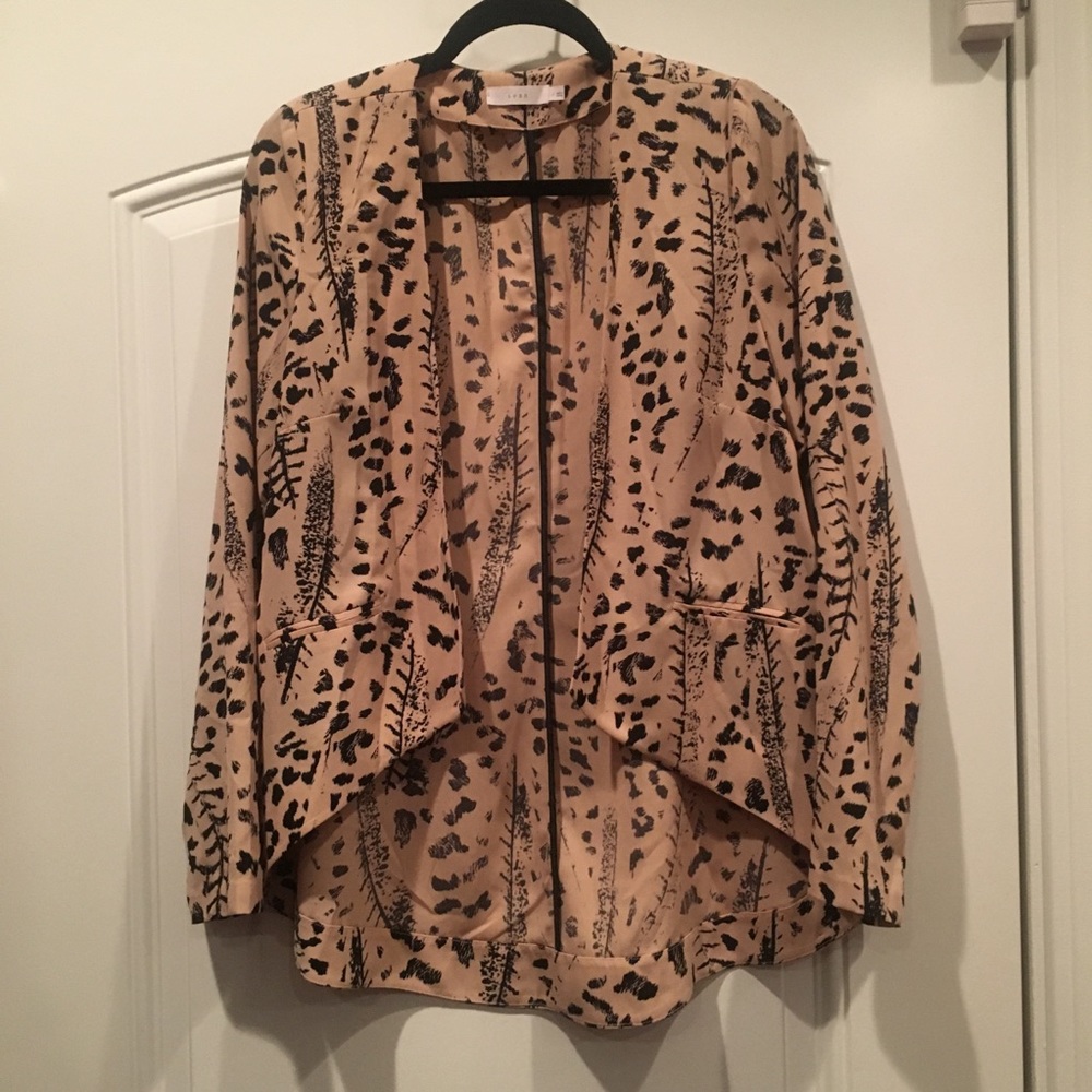 Flowy Animal Print Cardigan